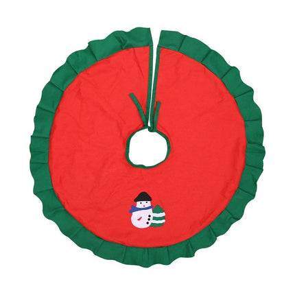 New 90cm 35" Christmas Tree Skirt Felt Floor Decorations Xmas Santa Snowman Gift - Zmart Australia
