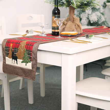 New Christmas Premium Felt Table Runner Reindeer Tree Cloth Mat Desk Cover Decor - Zmart Australia