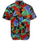 100% Cotton Adults Hawaiian Beach Shirt Summer Casual Tee Tops - Orange Hibiscus