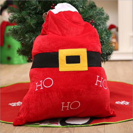 New Christmas Xmas Canvas Hessian Felt Santa Sack Candy Gifts Stocking Bag Kids - Zmart Australia