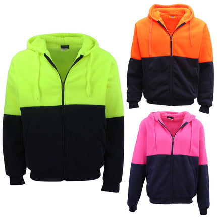 hi-vis-safety-full-zip-thick-sherpa-fleece-hoodie-workwear-jacket-jumper-winter