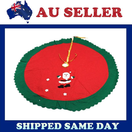 New 90cm 35" Christmas Tree Skirt Felt Floor Decorations Xmas Santa Snowman Gift - Zmart Australia