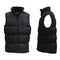 New Men's Thick Puffy Puffer Sleeveless Jacket Winter Thick Vest Quilted Jacket - Black