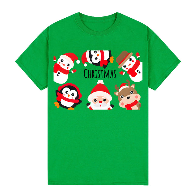 100% Cotton Christmas Adult Unisex T-shirt Mens Tee Top Santa Xmas Party Custume