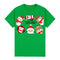 100% Cotton Christmas Adult Unisex T-shirt Mens Tee Top Santa Xmas Party Custume - Christmas Cheer Crew (Green)