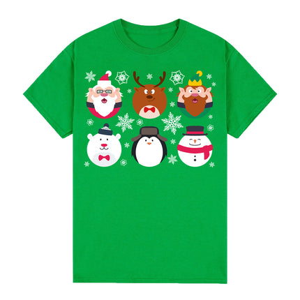 100% Cotton Christmas Adult Unisex T-shirt Mens Tee Top Santa Xmas Party Custume