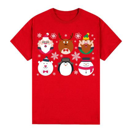 100% Cotton Christmas Adult Unisex T-shirt Mens Tee Top Santa Xmas Party Custume