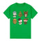 100% Cotton Christmas Adult Unisex T-shirt Mens Tee Top Santa Xmas Party Custume - Holiday Friends (Green)