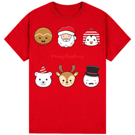 100% Cotton Christmas Adult Unisex T-shirt Mens Tee Top Santa Xmas Party Custume