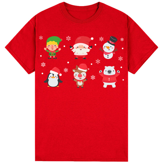 100% Cotton Christmas Adult Unisex T-shirt Mens Tee Top Santa Xmas Party Custume