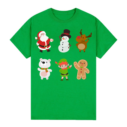 100% Cotton Christmas Adult Unisex T-shirt Mens Tee Top Santa Xmas Party Custume