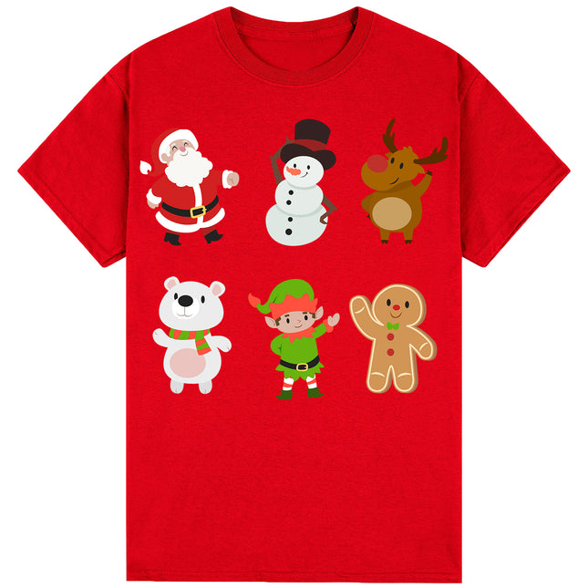 100% Cotton Christmas Adult Unisex T-shirt Mens Tee Top Santa Xmas Party Custume