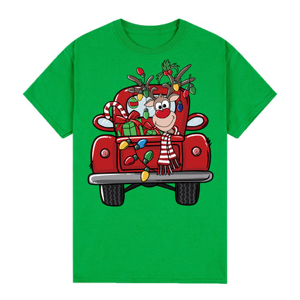 100-cotton-christmas-t-shirt-adult-unisex-tee-tops-car-with-reindeer