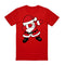 100% Cotton Christmas T-shirt Adult Unisex Tee Tops - Dancing Santa - Red