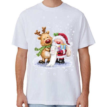 100-cotton-christmas-t-shirt-adult-unisex-tee-tops-reading-santa