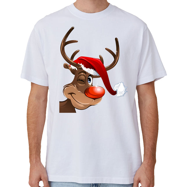 100-cotton-christmas-t-shirt-adult-unisex-tee-tops-reindeer-wink