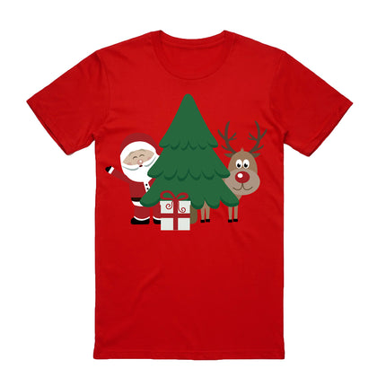 100-cotton-christmas-t-shirt-adult-unisex-tee-tops-santa-with-tree