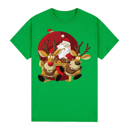 100-cotton-christmas-t-shirt-adult-unisex-tee-tops-santas-sleigh