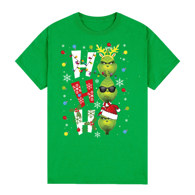 100% Cotton Christmas T-shirt Adult Unisex Tee Tops - Shrek - Green