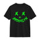 100% Cotton Mens Adult Unisex Tee T Shirt Brooklyn XX Smiley Face Urban Vibe Top - Black w Green Print