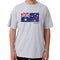 Men's 100% Cotton Grey Australia Flag T-Shirt Tee Tops