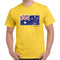 Men's Cottton Yellow Aussie T-Shirt Australia Day Flag Tops
