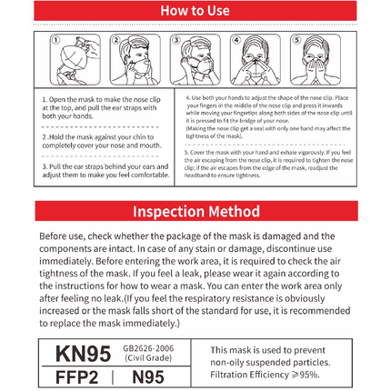 KN95 N95 4 Layers Face Mouth Mask Filter Respirator - Zmart Australia