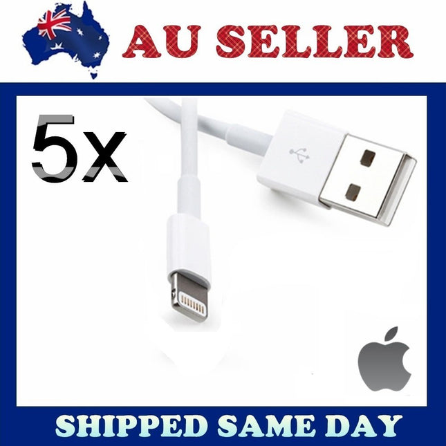 5x Apple Lightning Data Cable Charger Compatible with iPad iPhone 5 S C 6 7 PLUS - Zmart Australia