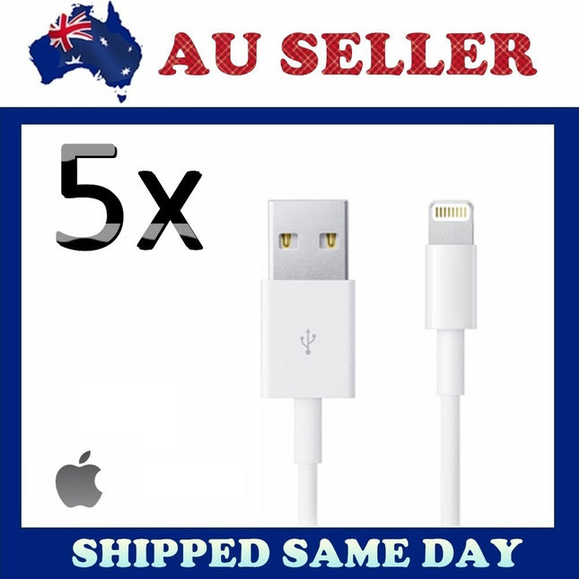 5x Apple Lightning Data Cable Charger Compatible with iPad iPhone 5 S C 6 7 PLUS - Zmart Australia