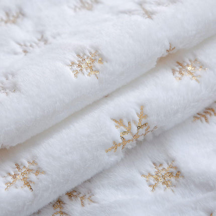 180cm Christmas Plush Table Runner Cloth Snowflakes Xmas Dining Party Tableware