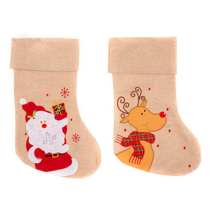 2-3x Large 42cm Christmas Stockings Socks Hanging D???cor Ornaments Candy Gift Bag