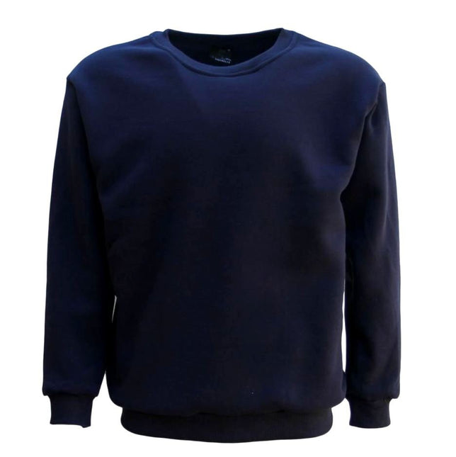 new-adult-unisex-plain-pullover-fleece-jumper-mens-long-sleeve-crew-neck-sweater