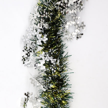 5x 2.5m Christmas Tinsel Xmas Garland Sparkly Snowflake Party Natural Home Decor - Zmart Australia