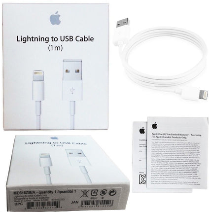 2x 1M Lightning Data Cable Charger iPhone 5 S C 6 7 + iPad - Zmart Australia