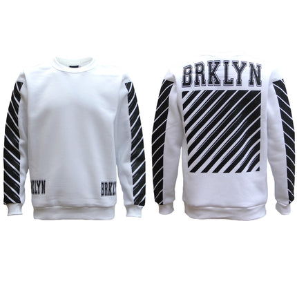 new-unisex-pullover-fleece-lined-jumper-mens-long-sleeve-crew-neck-sweater-white