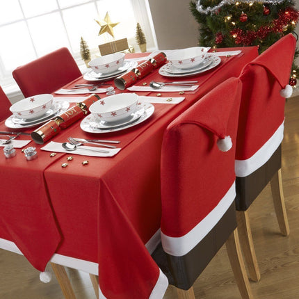 Christmas Chair Covers Tablecloth Runner Decoration Xmas Dinner Party Santa Gift - Zmart Australia