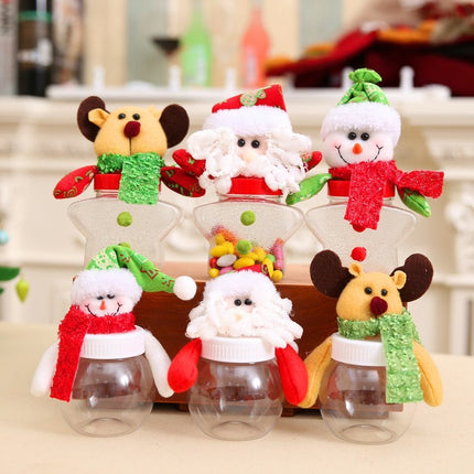 3/6PCS Christmas Candy Sealed Cans Box Sugar Bottle Jar Storage Xmas Home Decor - Zmart Australia