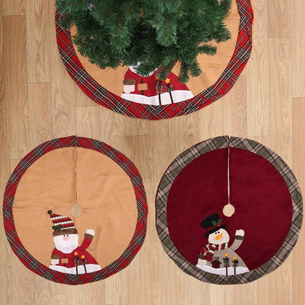 105cm Christmas Premium Plush Velvet Tree Skirt Xmas Floor Carpet Mat Decoration - Zmart Australia