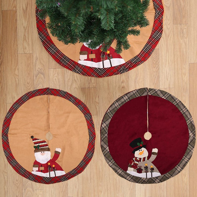 105cm Christmas Premium Plush Velvet Tree Skirt Xmas Floor Carpet Mat Decoration - Zmart Australia