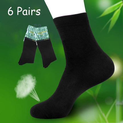 6-pairs-mens-womens-natural-bamboo-business-soft-work-socks-odor-sweat-resistant