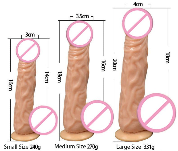 NEW Adult Toy Silicone Suction Realistic Natural Dildo Penis w Balls Dong Sex - Zmart Australia