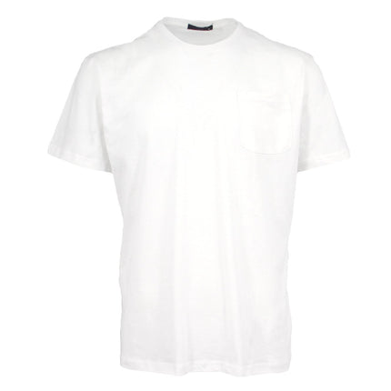 100% Cotton Mens Womens Unisex Adults Plain Basic T Tee Shirt Top w Chest Pocket - White