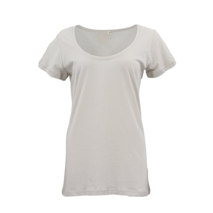 new-women's-plain-longline-t-shirt-basic-crew-v-neck-short-sleeve-tee-tops-dress