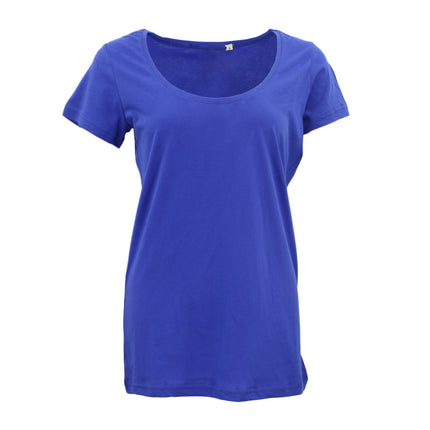 new-women's-plain-longline-t-shirt-basic-crew-v-neck-short-sleeve-tee-tops-dress