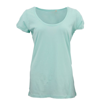 new-women's-plain-longline-t-shirt-basic-crew-v-neck-short-sleeve-tee-tops-dress