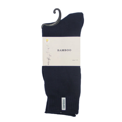 6 Pairs Bamboo Thick Premium Work Socks Tough Heavy Duty Thermal Odor Resistant - Navy