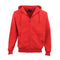 Adult Unisex Zip Plain Fleece Hoodie Hooded Jacket Mens Sweatshirt Jumper XS-6XL - Red