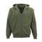 Adult Unisex Zip Plain Fleece Hoodie Hooded Jacket Mens Sweatshirt Jumper XS-6XL - Olive