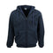 Men's Thick Zip Up Hooded Hoodie w Winter Sherpa Fur Jumper Coat Jacket Sweater - Navy