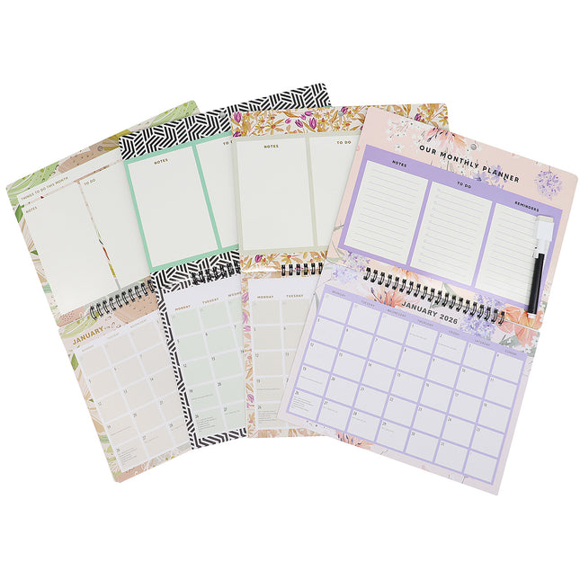 2026 Calendar & Reusable Whiteboard Reminder Board With Marker Wipe-Clean Gift